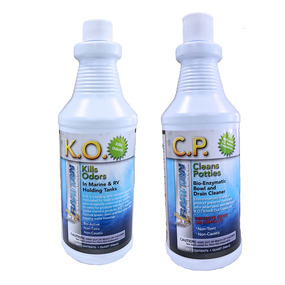 Raritan Potty Pack w/K.O. Kills Odors  C.P. Cleans Potties - 1 of Each - 32oz Bottles OutdoorUp
