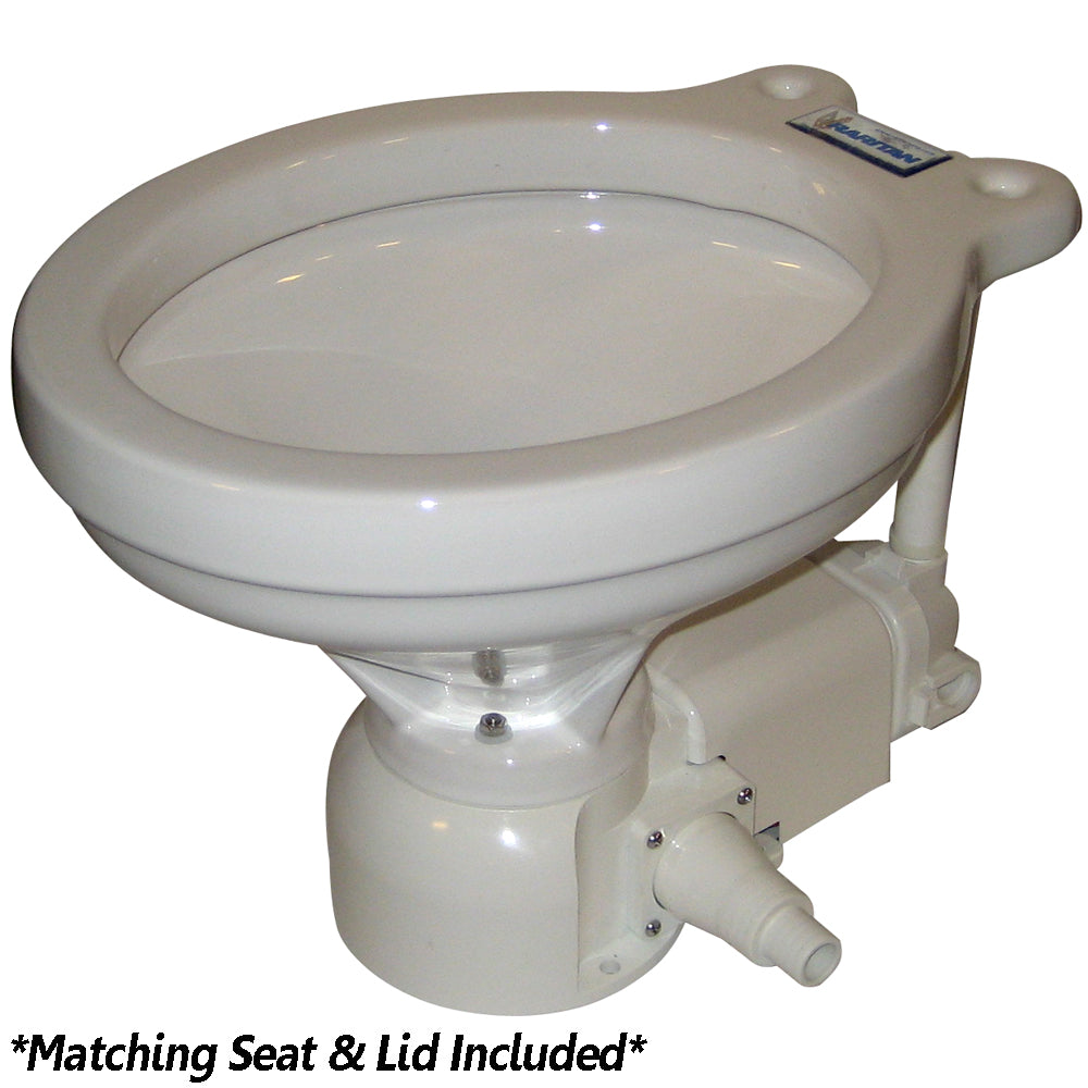 Raritan Sea Era Electric Toilet - Household Style - Integral Pump - Straight  90 Discharge - 12v OutdoorUp