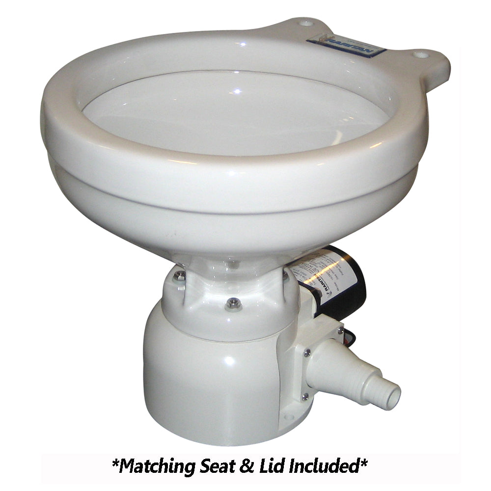 Raritan Sea Era Toilet - Marine Size - Remote Intake Pump - Straight  90 Discharge - Smart Toilet Control - 12v OutdoorUp