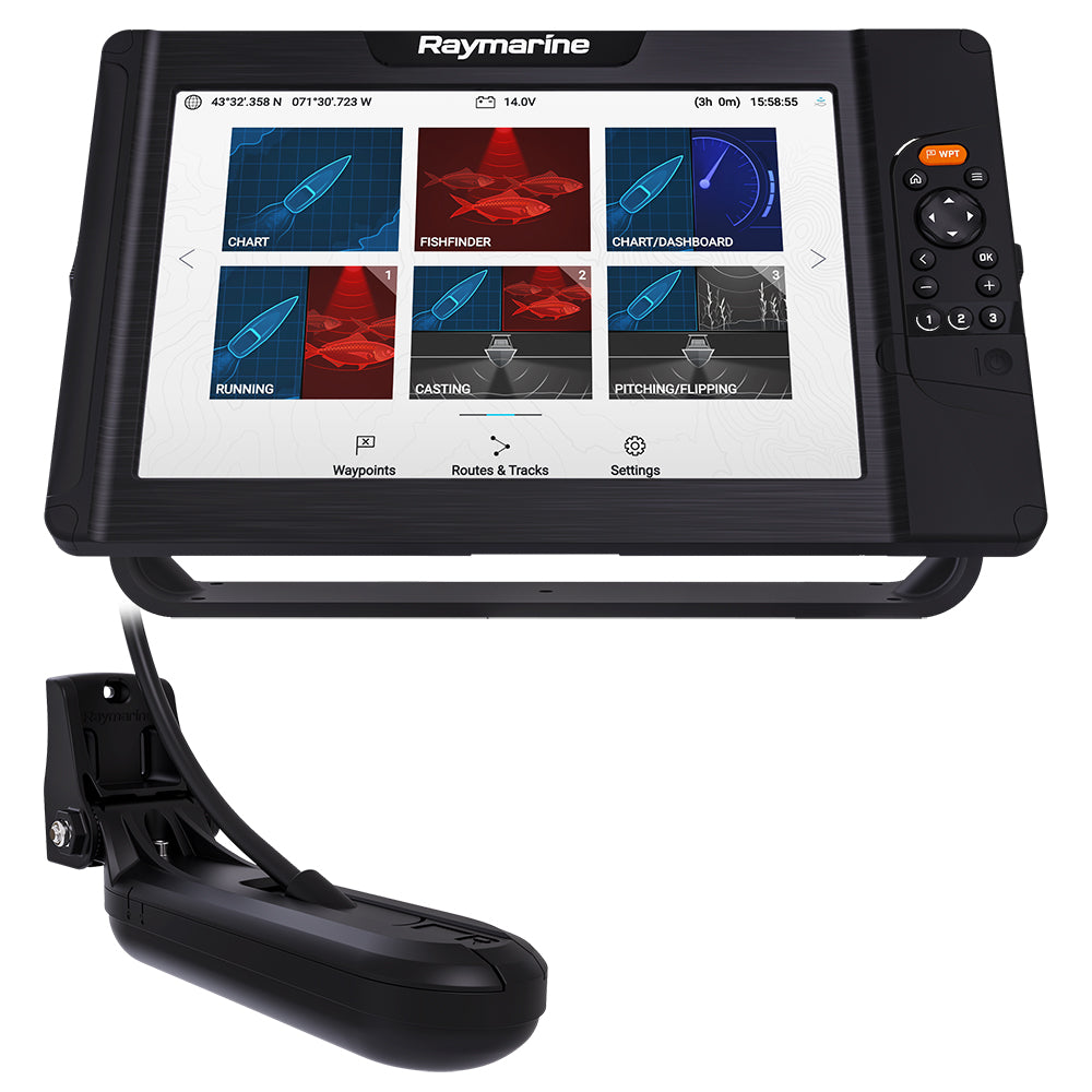 Raymarine Element 12 HV Combo w/HV-100 Transom Mount Transducer  Lighthouse North America Chart OutdoorUp