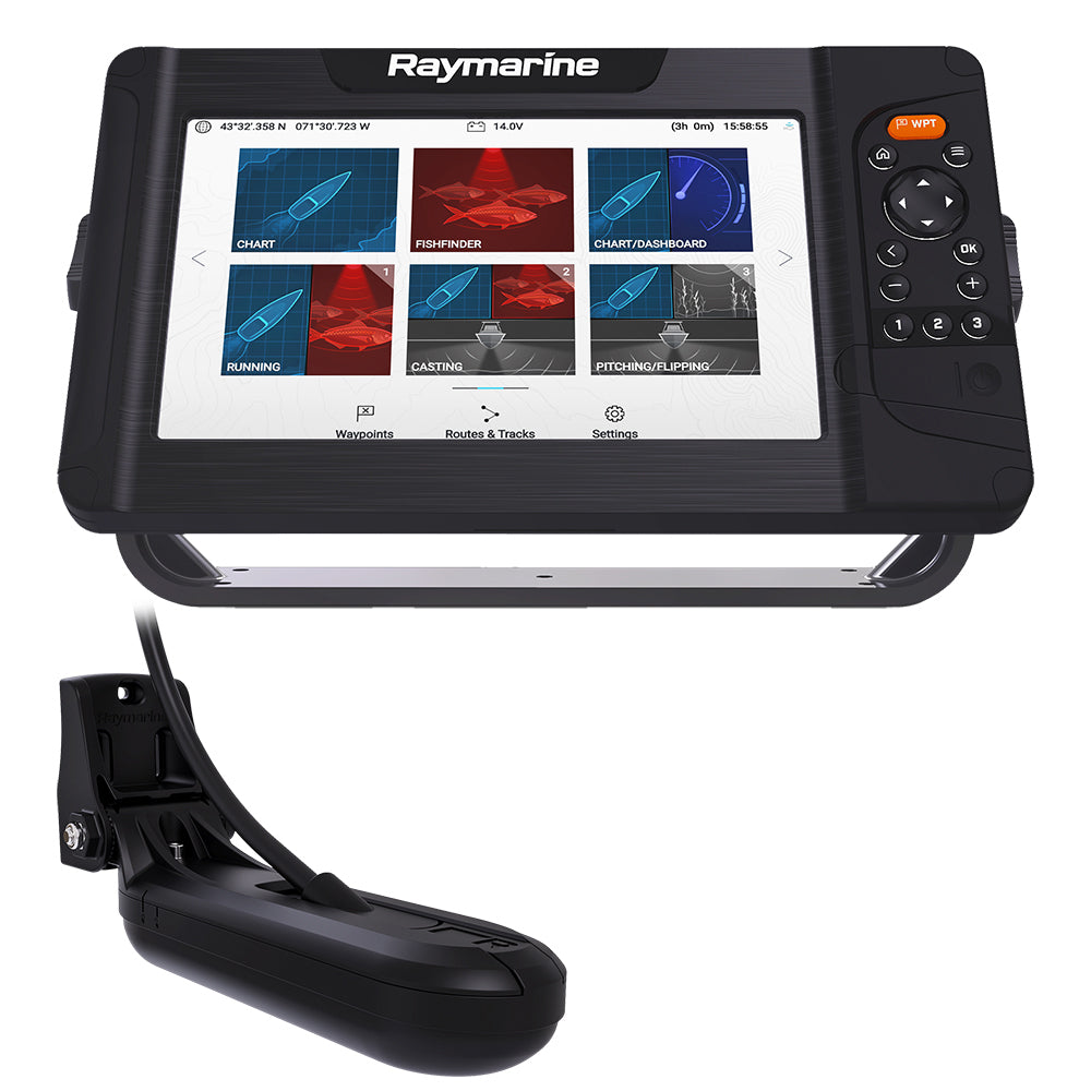 Raymarine Element 9 HV Combo w/HV-100 Transom Mount Transducer  Lighthouse North America Chart OutdoorUp