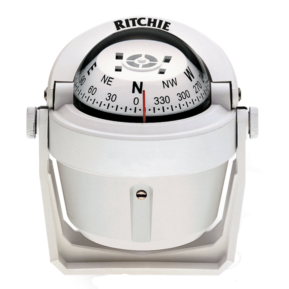Ritchie B-51W Explorer Compass - Bracket Mount - White OutdoorUp