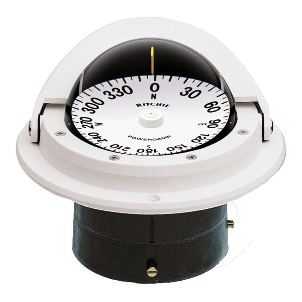Ritchie F-82W Voyager Compass - Flush Mount - White OutdoorUp