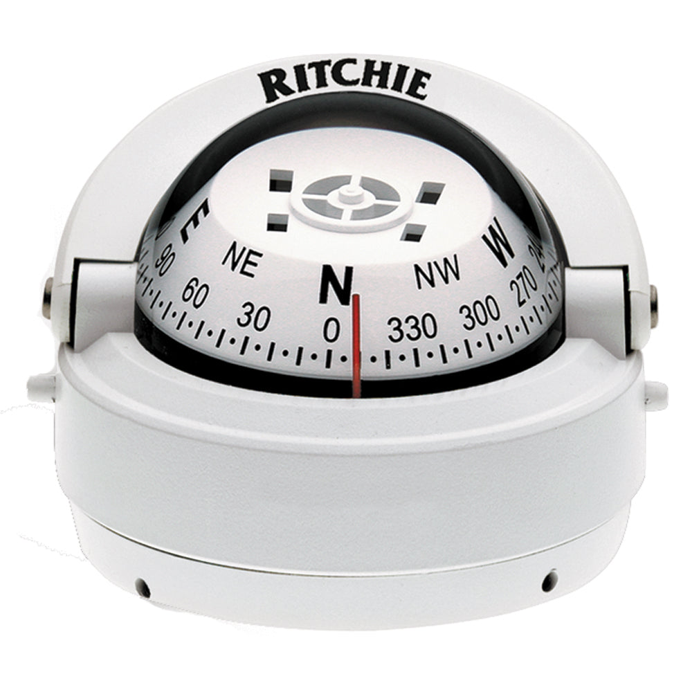 Ritchie S-53W Explorer Compass - Surface Mount - White OutdoorUp