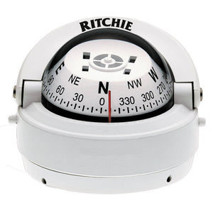 Ritchie S-53W Explorer Compass - Surface Mount - White OutdoorUp