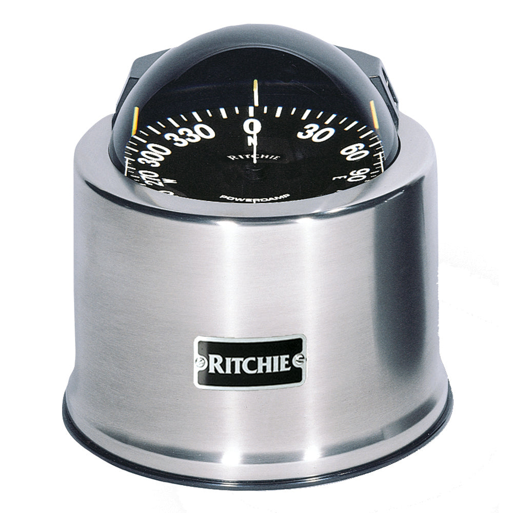 Ritchie SP-5-C GlobeMaster Compass - Pedestal Mount - Stainless Steel - 12V - 5 Degree Card OutdoorUp
