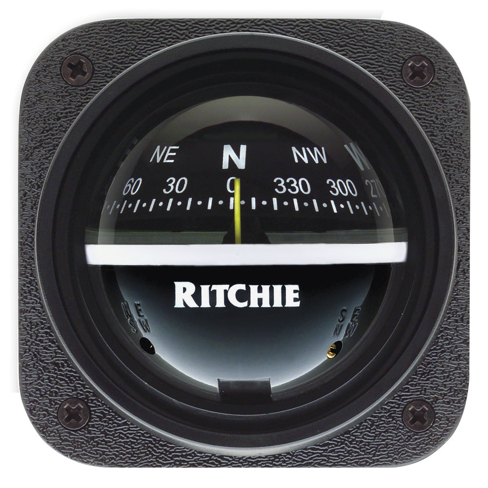 Ritchie V-537 Explorer Compass - Bulkhead Mount - Black Dial OutdoorUp