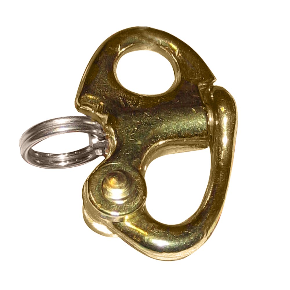 Ronstan Brass Snap Shackle - Fixed Bail - 41.5mm (1-5/8") Length OutdoorUp