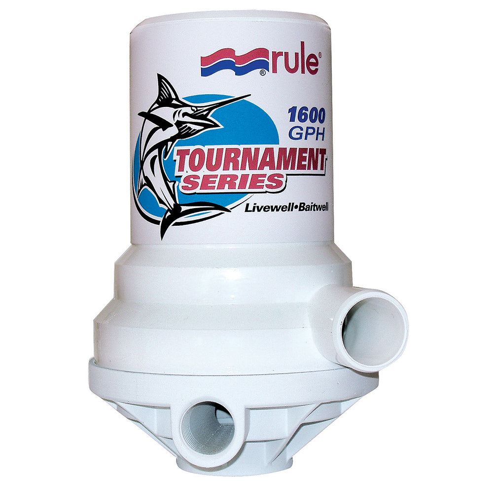 Rule Tournament Series 1600 GPH Livewell Pump Dual Port OutdoorUp