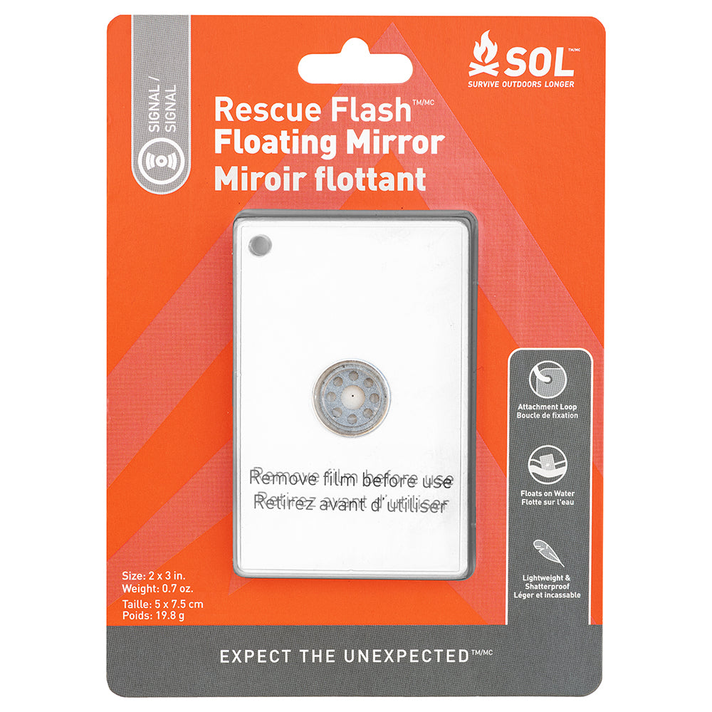 S.O.L. Survive Outdoors Longer Rescue Flash Floating Mirror OutdoorUp