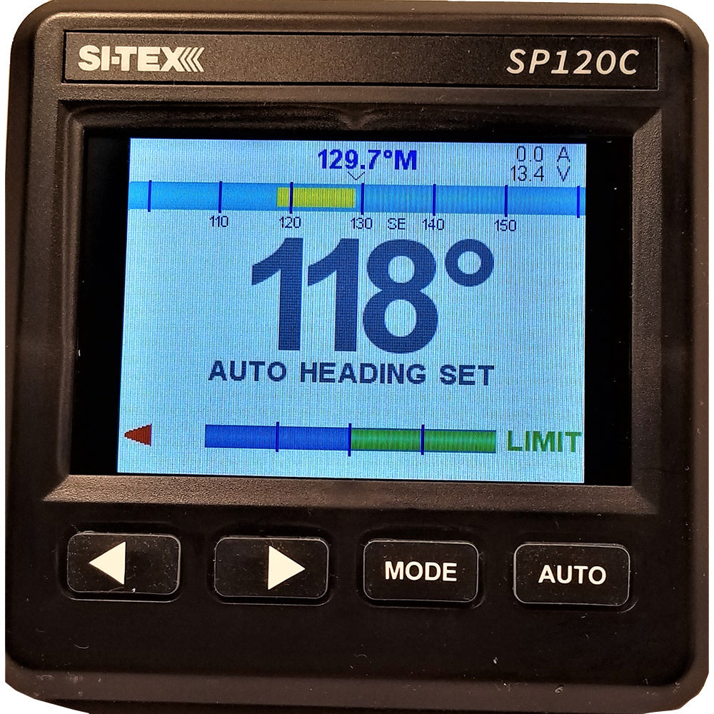 SI-TEX SP-120 Color System w/Rudder Feedback  Type "S" Mechanical Dash Drive OutdoorUp