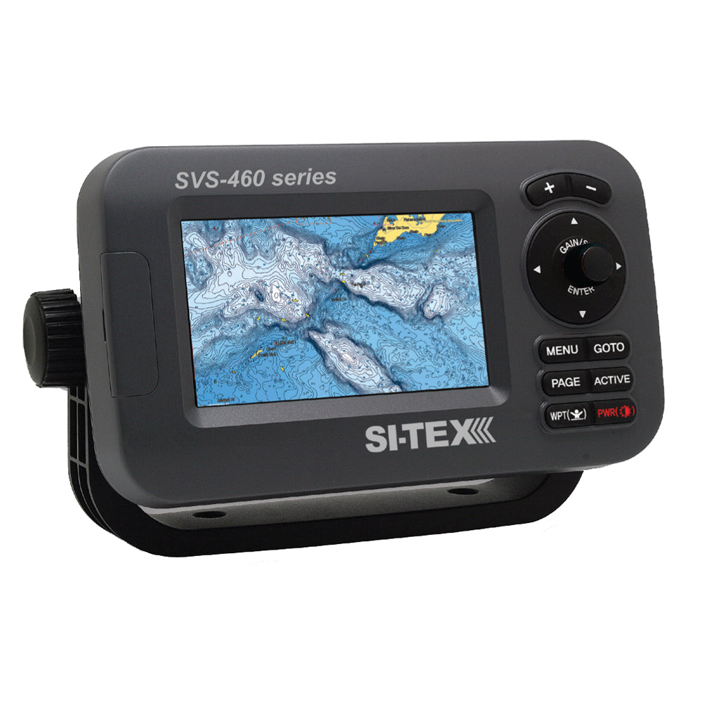 SI-TEX SVS-460C Chartplotter - 4.3" Color Screen w/Internal GPS and Navionics+ Flexible Coverage OutdoorUp