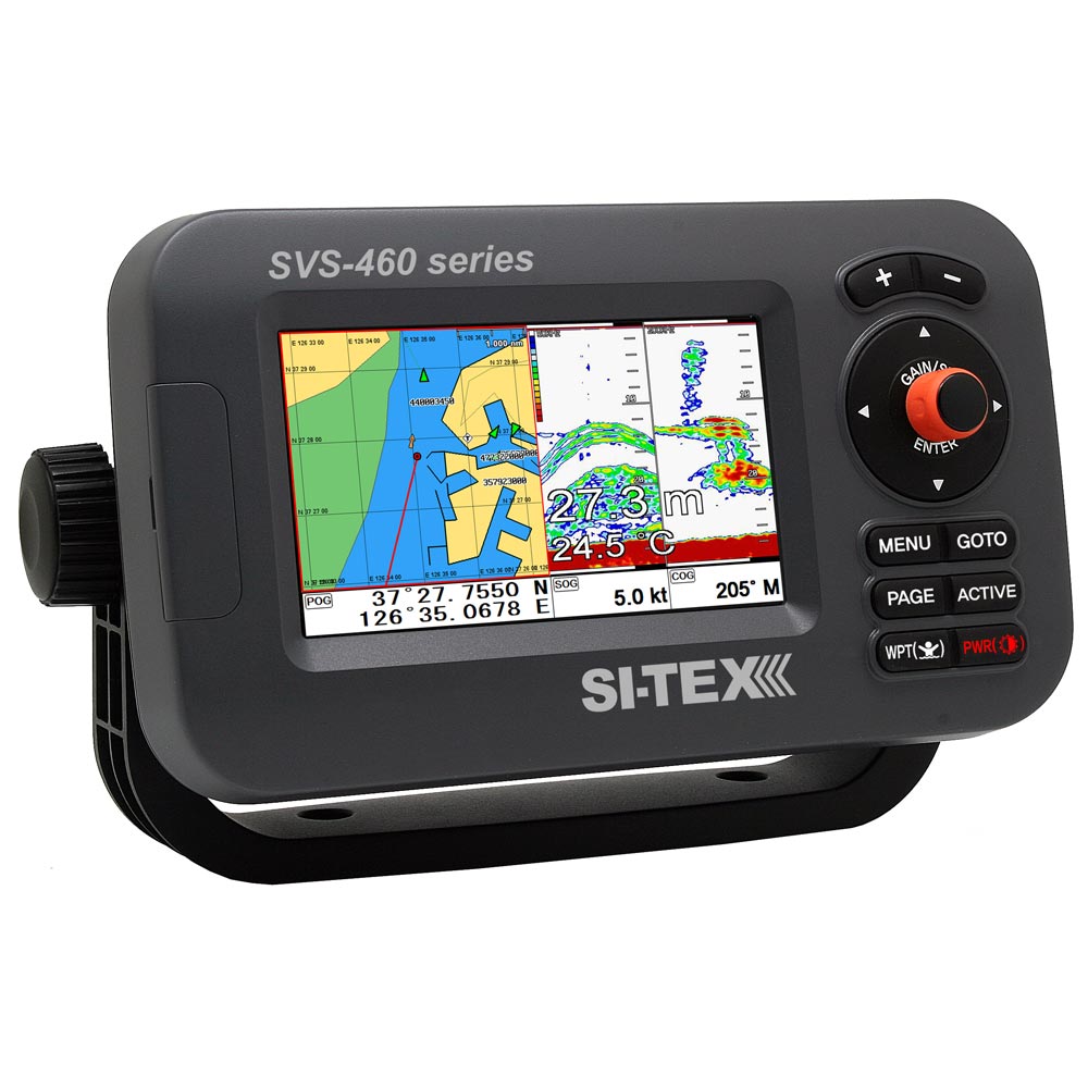 SI-TEX SVS-460CE Chartplotter - 4.3" Color Screen w/Internal  External GPS Antennas  Navionics+ Flexible Coverage OutdoorUp