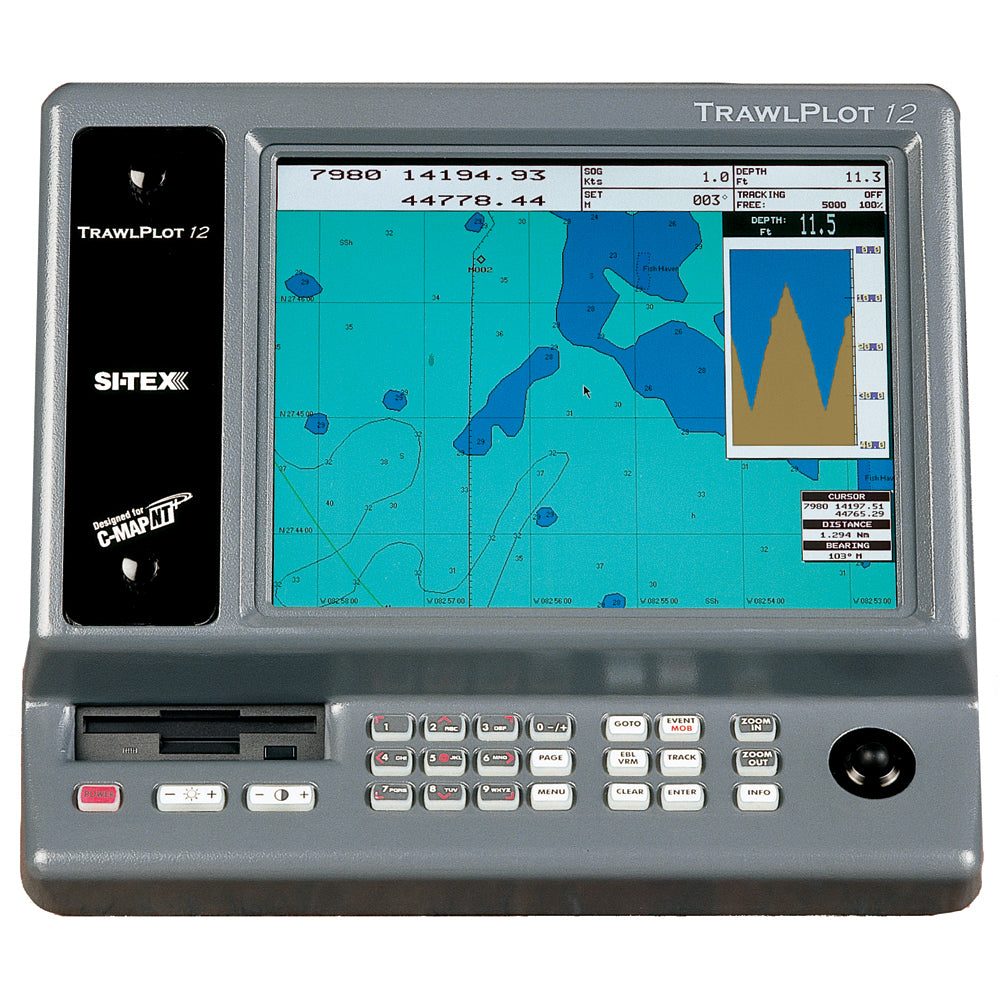 SI-TEX TRAWLPLOT 12 SD Color Chartplotter w/WAAS Receiver OutdoorUp