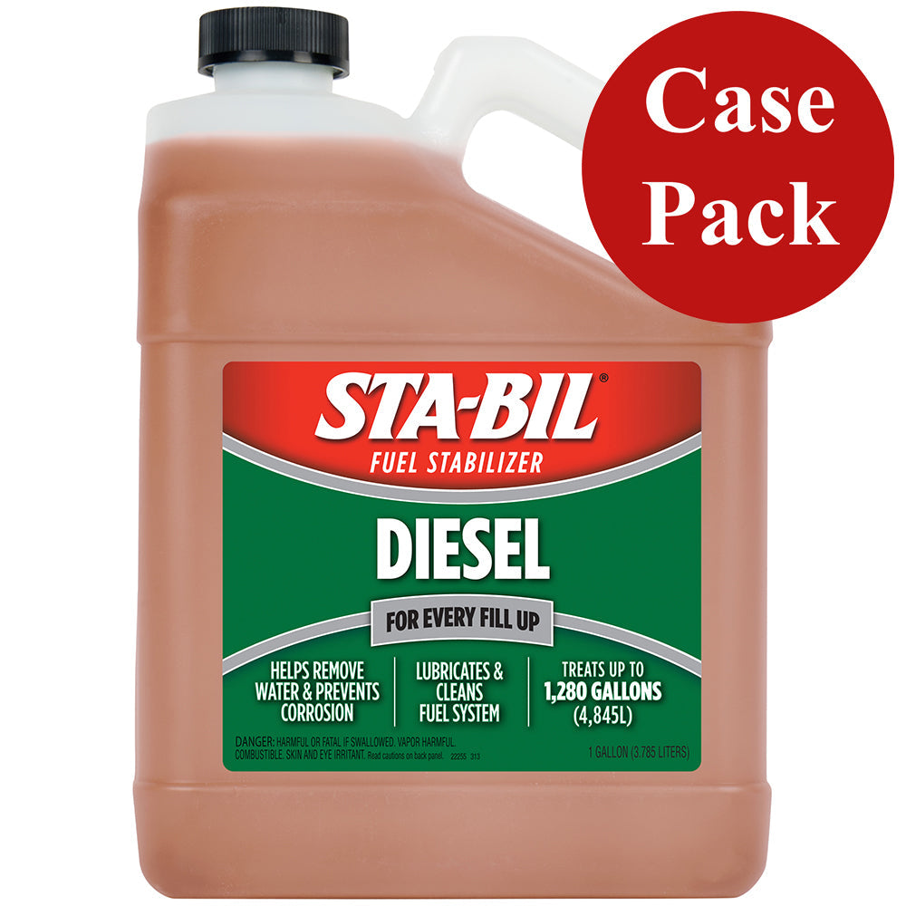 STA-BIL Diesel Formula Fuel Stabilizer  Performance Improver - 1 Gallon *Case of 4* OutdoorUp