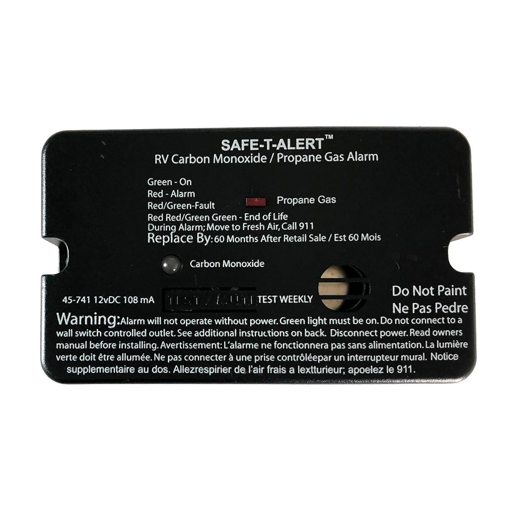 Safe-T-Alert 45-Series Combo Carbon Monoxide Propane Alarm Surface Mount - Black OutdoorUp