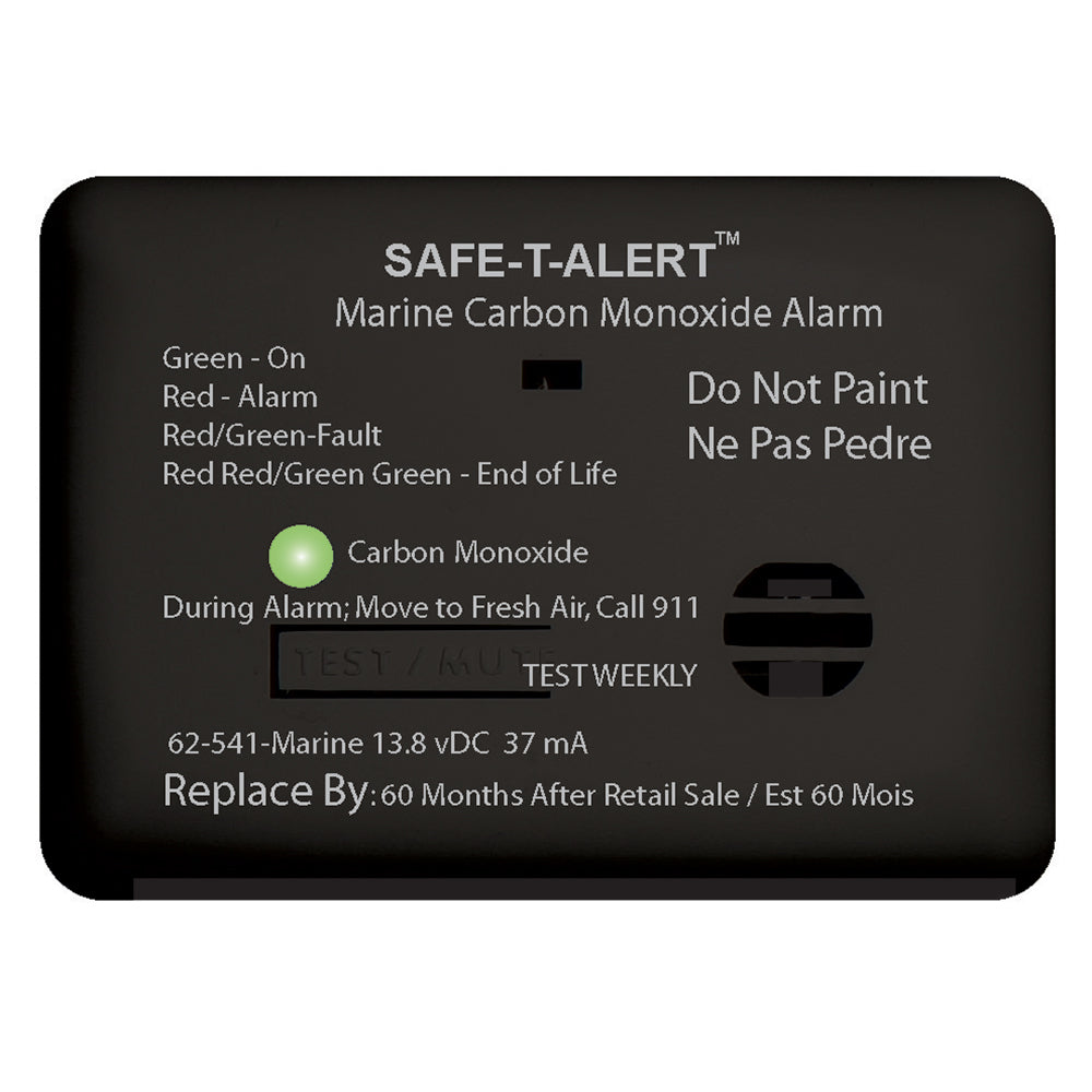 Safe-T-Alert 62 Series Carbon Monoxide Alarm - 12V - 62-541-Marine - Surface Mount - Black OutdoorUp