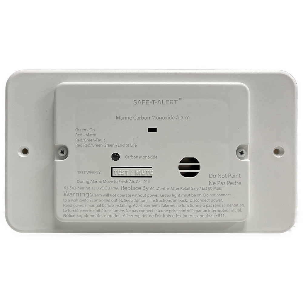 Safe-T-Alert 62 Series Marine Carbon Monoxide - White - Flush Mount - 12V w/Relay  Trim Ring OutdoorUp