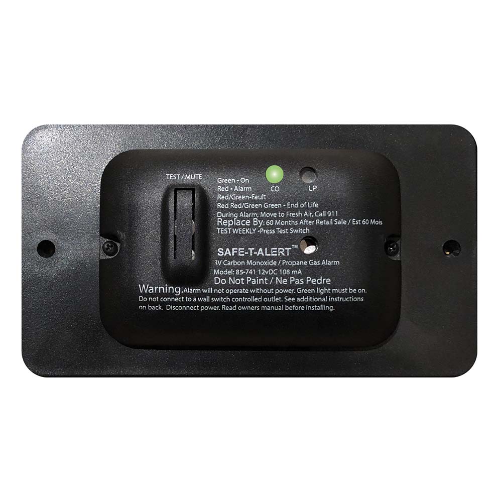 Safe-T-Alert 85 Series Carbon Monoxide Propane Gas Alarm - 12V - Black OutdoorUp