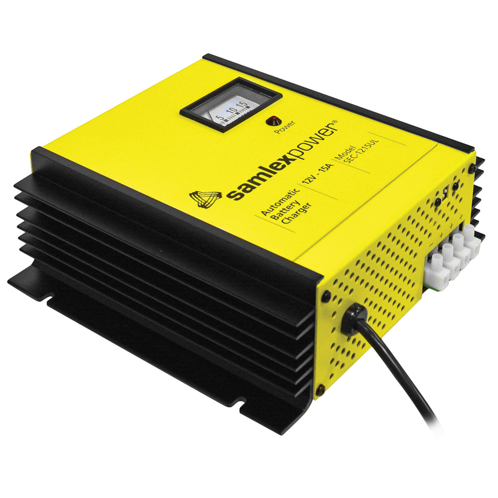 Samlex 15A Battery Charger - 12V - 3-Bank - 3-Stage w/Dip Switch  Lugs OutdoorUp