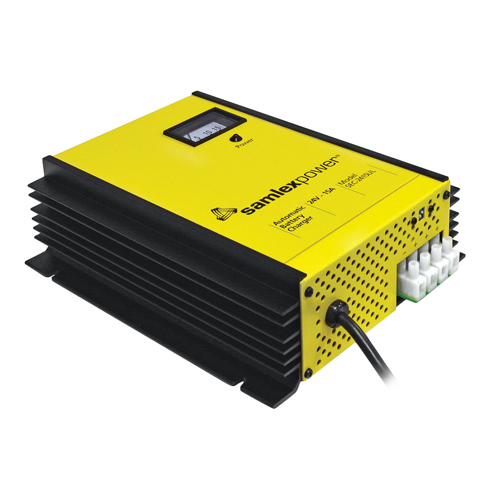 Samlex 15A Battery Charger - 24V - 3-Bank - 3-Stage w/Dip Switch  Lugs OutdoorUp