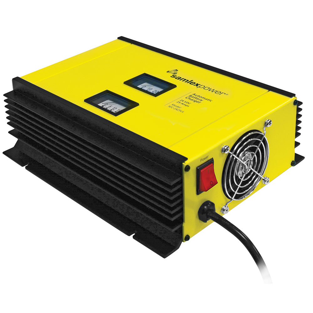 Samlex 25A Battery Charger - 24V - 2-Bank - 3-Stage w/Dip Switch  Lugs - Includes Temp Sensor OutdoorUp