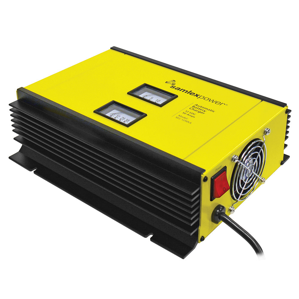 Samlex 50A Battery Charger - 12V - 2-Bank - 3-Stage w/Dip Switch  Lugs - Includes Temp Sensor OutdoorUp