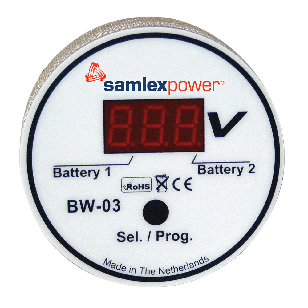 Samlex Dual Battery Monitor - 12V or 24V - Auto Detection OutdoorUp