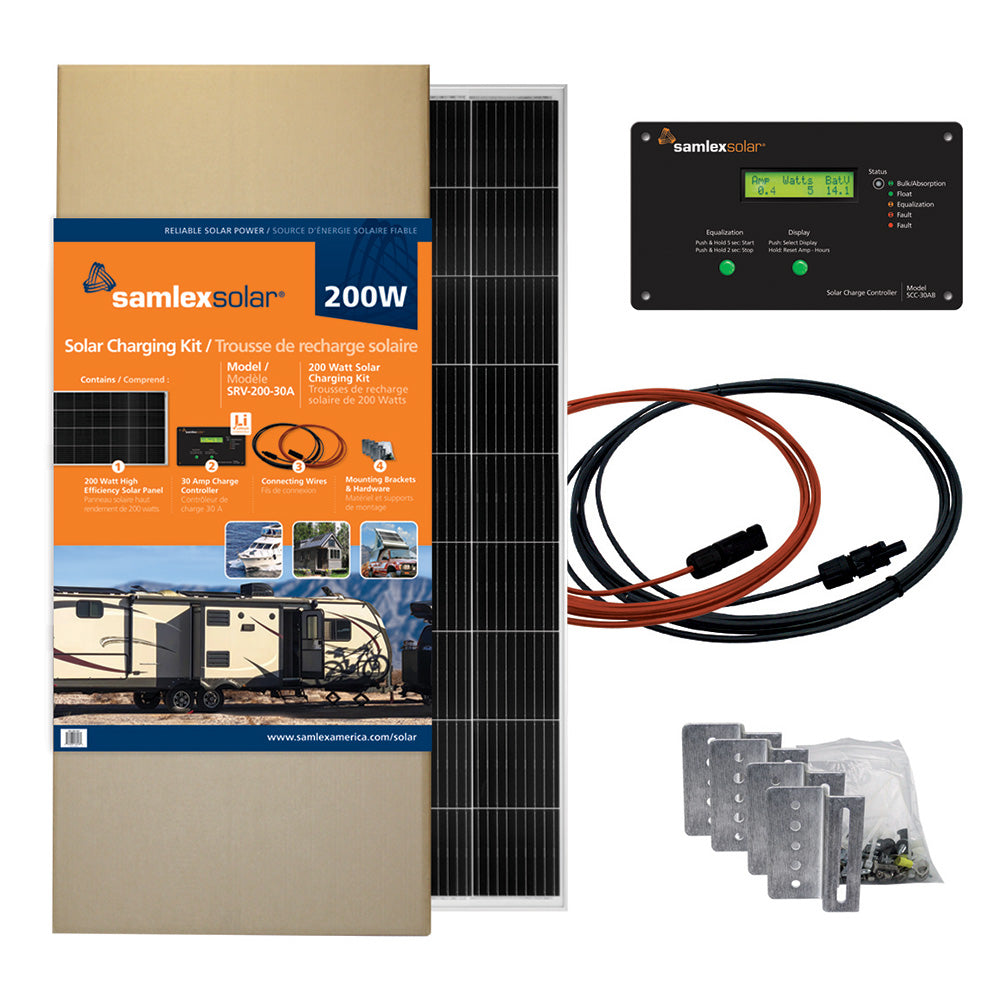 Samlex SRV-200-30A Solar Charging Kit 200W w/30A Charge Controller OutdoorUp