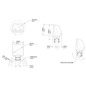 Scanstrut Scanpod Single Instrument Pod Rail Mount - Cut f/Standard Instrument - Fits 1" - 1.33" Rails OutdoorUp