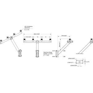 Scanstrut TB-01 T-Bar Mount f/GPS/VHF Antenna OutdoorUp