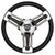 Schmitt Marine Burano Wheel 14" 3/4" Tapered Shaft Black Polyurethane w/Stainless Spoke Includes Center Cap/Nut OutdoorUp