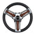 Schmitt Marine Burano Wheel 14" 3/4" Tapered Shaft Burl Polyurethane w/Stainless Spoke Includes Center Cap/Nut OutdoorUp