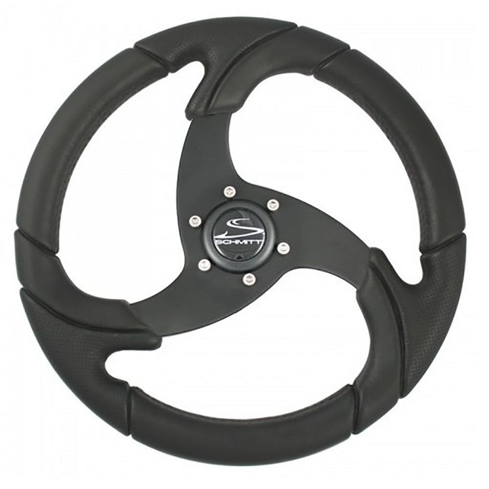 Schmitt Marine Folletto 14.2" Wheel - Black Polyurethane - 3/4" Tapered Shaft w/Black Center Cap OutdoorUp