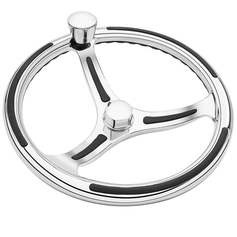 Schmitt Marine Primus Model 740 - 13.5" Wheel w/Knob  Finger Grip - 3/4" Tapered Shaft w/Faux Nut - 1/2"  3/4" Adapters OutdoorUp