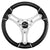 Schmitt Marine Torcello 14" Wheel - 04 Series - Polyurethane Wheel w/Chrome Trim  Cap - Brushed Spokes - 3/4" Tapered Shaft OutdoorUp