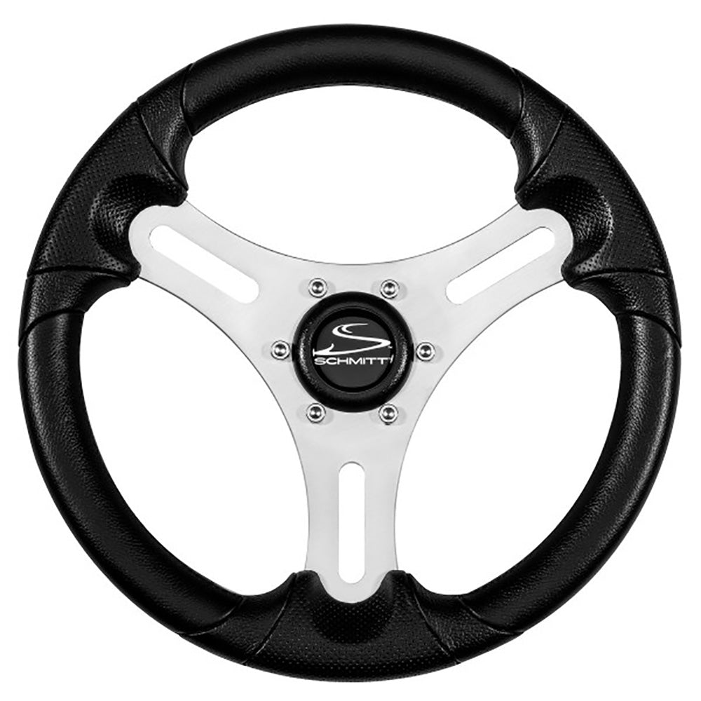Schmitt Marine Torcello Lite 13" Wheel - Black Polyurethane Wheel w/Silver Spokes  Black Cap- 3/4" Tapered Shaft OutdoorUp