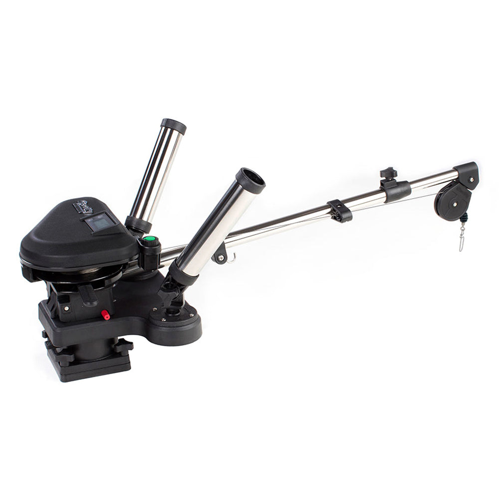 Scotty 2116 HP Depthpower Electric Downrigger 60" SS Telescoping Boom w/Swivel Base - Dual Rod Holder OutdoorUp