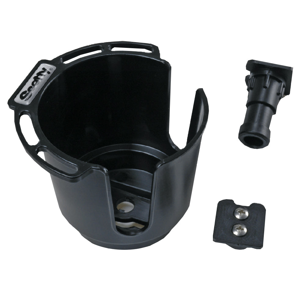 Scotty 311 Drink Holder w/Bulkhead/Gunnel Mount & Rod Holder Post Mount - Black OutdoorUp