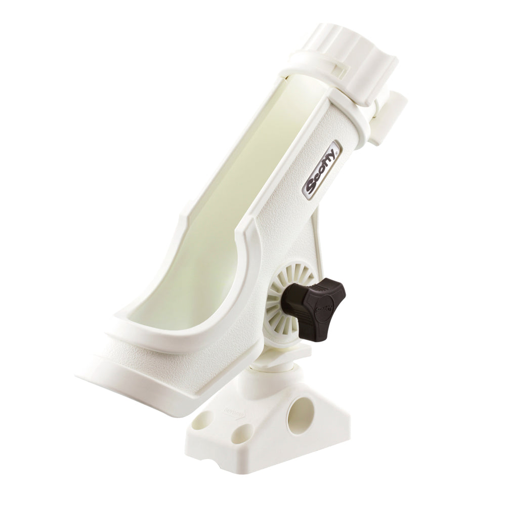 Scotty Powerlock Rod Holder White w/241 Side/Deck Mount OutdoorUp