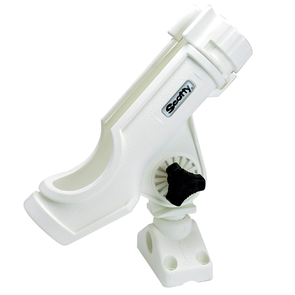 Scotty Powerlock Rod Holder White w/241 Side/Deck Mount OutdoorUp
