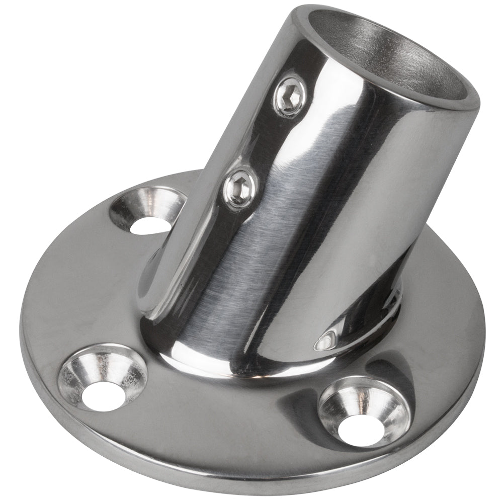 Sea-Dog Rail Base Fitting 2-3/4" Round Base 60 316 Stainless Steel - 1" OD OutdoorUp