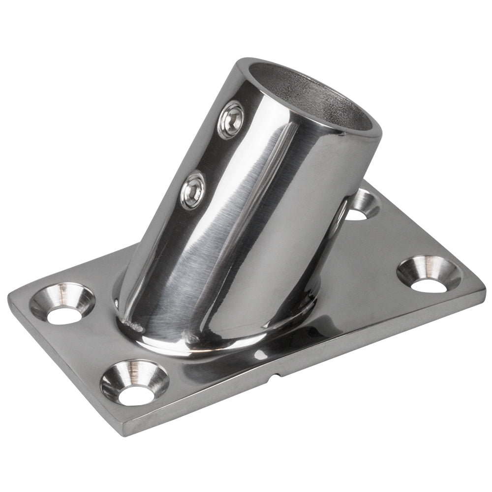 Sea-Dog Rail Base Fitting Rectangular Base 60 316 Stainless Steel - 1-7/8" x 3-1/4" - 1" OD OutdoorUp