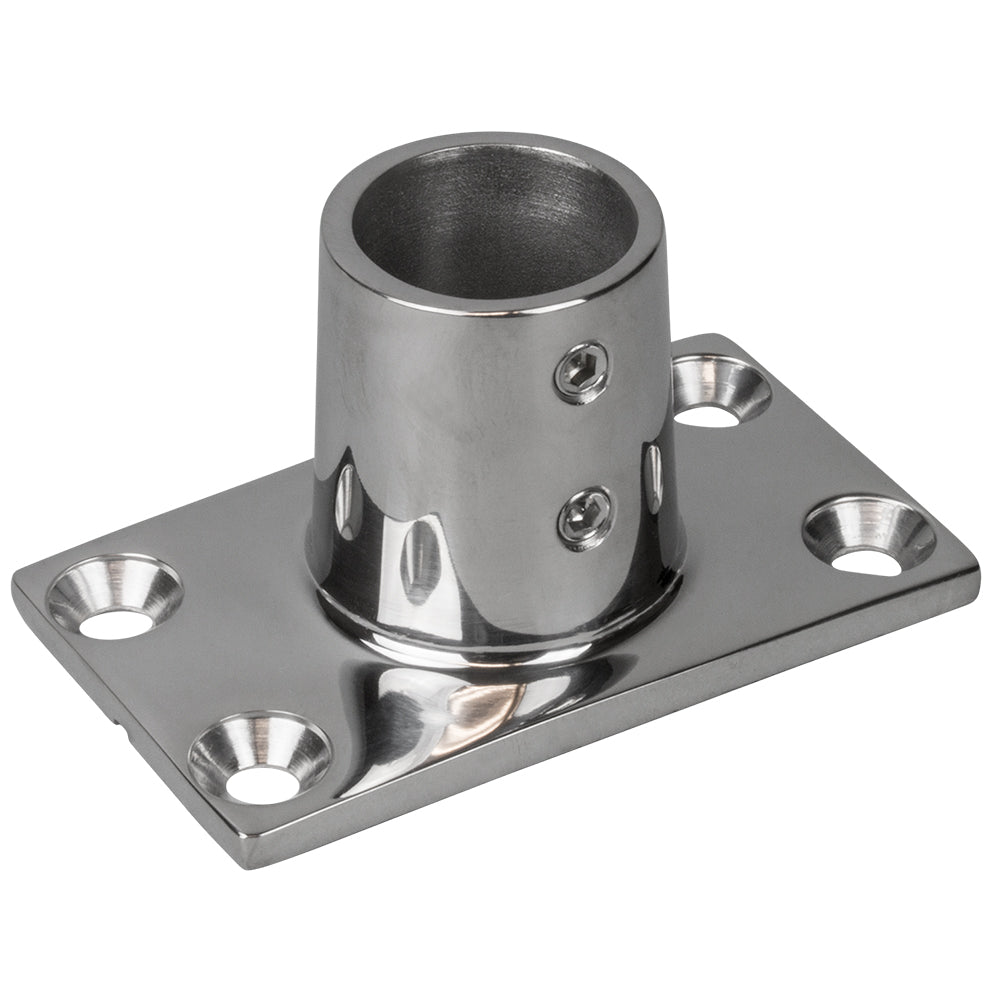 Sea-Dog Rail Base Fitting Rectangular Base 90 316 Stainless Steel - 1-7/8" x 3-3/16" - 1" OD OutdoorUp