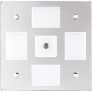 Sea-Dog Square LED Mirror Light w/On/Off Dimmer - White  Blue OutdoorUp