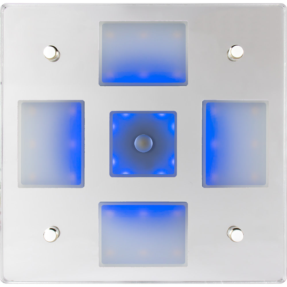 Sea-Dog Square LED Mirror Light w/On/Off Dimmer - White  Blue OutdoorUp