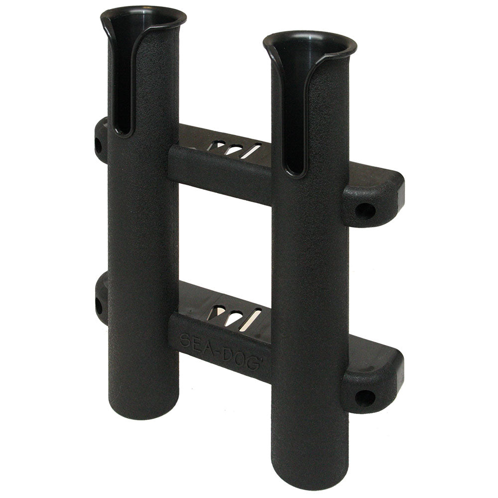Sea-Dog Two Pole Side Mount Rod Storage Rack - Black OutdoorUp