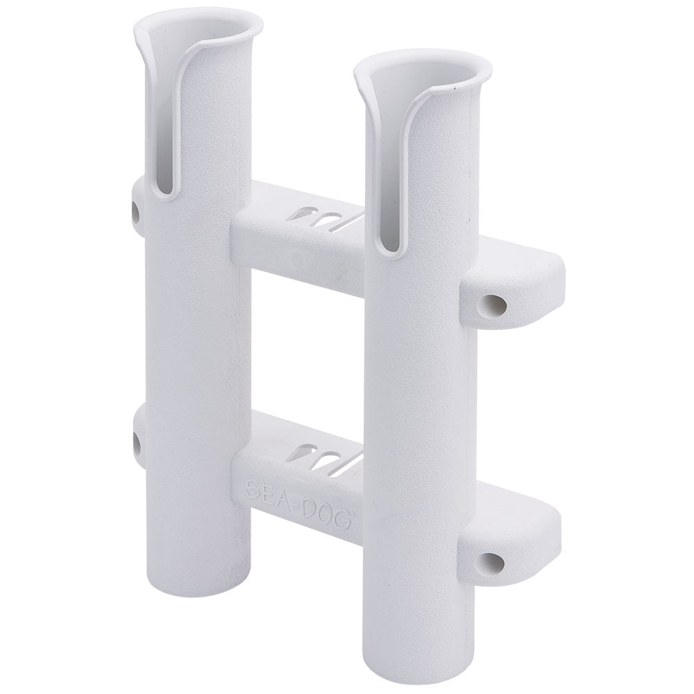 Sea-Dog Two Pole Side Mount Rod Storage Rack - White OutdoorUp