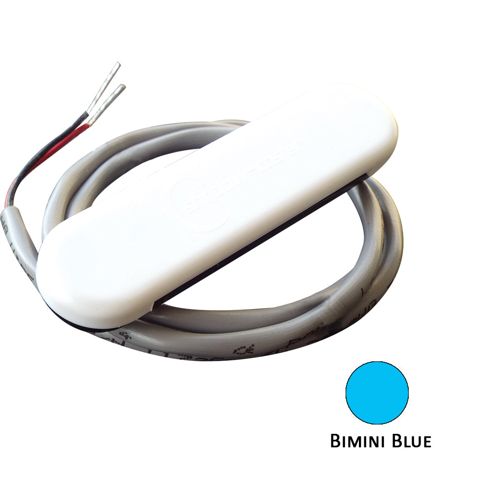 Shadow-Caster Courtesy Light w/2' Lead Wire - White ABS Cover - Bimini Blue - 4-Pack OutdoorUp