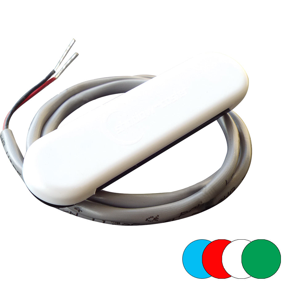 Shadow-Caster Courtesy Light w/2' Lead Wire - White ABS Cover - RGB Multi-Color - 4-Pack OutdoorUp